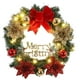 thumbnail image 2 of Fiudx Ofertas relámpago del día Corona navideña iluminada en oro, corona navideña de hierro forjado para puerta de entrada de madera, corona navideña para otoño, corona navideña para puerta de interi, 2 of 7
