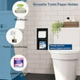 thumbnail image 3 of Recessed Toilet Paper Holder, 304 Stainless Steel Bathroom Toilet Paper Holder with Storage, in Wall Tissue Toilet Roll Holder, Brushed Nickel, 3 of 6