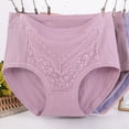 thumbnail image 3 of yunLCZ Women's Cotton Underwear High Waist Womens Plus Size Underwear Cotton Panties Lace Soft Hipster Panty Ladies Stretch Sexy Briefs, 3 of 4