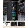 thumbnail image 5 of 72" H Metal Storage Cabinet with Wheels, Garage Storage Cabinet with Adjustable Shelves and Lockable Doors for Garage Home Office Utility Room, 5 of 7