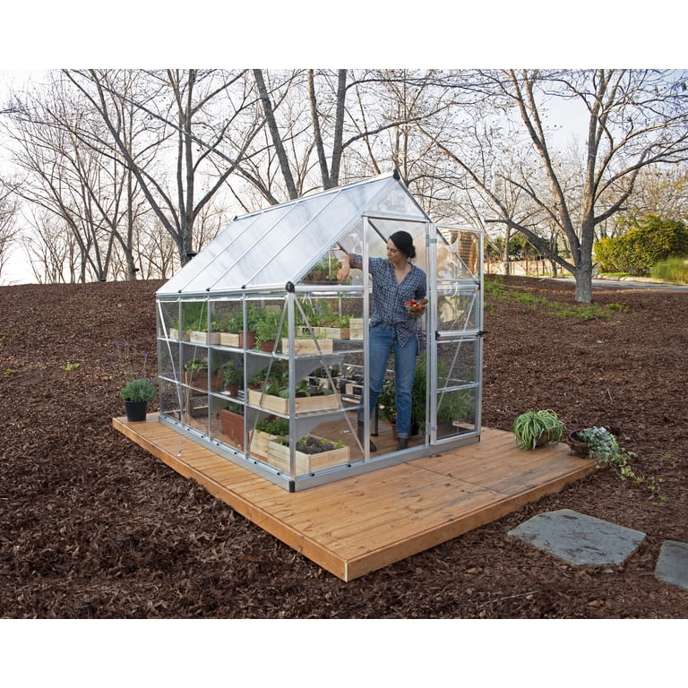 Palram - Canopia Hybrid Polycarbonate/Aluminum Outdoor 6' x 8