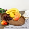 thumbnail image 5 of Bandeja de servicio ovalada de madera Uxcell 15x10" Platter decorativa para el hogar y la cocina, vela, marrón, 5 of 5