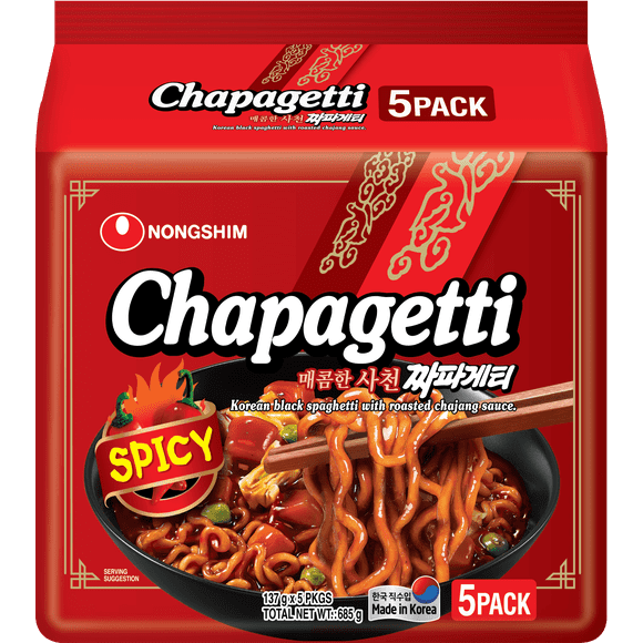 Nongshim Spicy Chapagetti, 137g x 5, Family Pack