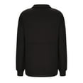 thumbnail image 7 of Womens Hoodless Sweatshirts Half Zip Solid Color Long Sleeved Lapel Lightweight Pullover Sweaters Fall Winter Classic Casual Loose Warm Pullover Outdoor Sportwear Tops with Pocket Size S-XXL, 7 of 7