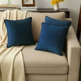 thumbnail image 3 of A1HC Set of 2 Luxurious Soft Velvet Throw Pillow Covers Only, 20"x20", Royal Blue, Decorative Cushion Covers with Hidden YKK Zipper for Sofa or Bed, 3 of 7