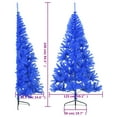 thumbnail image 4 of vidaXL Demi-Arbre de Noël Artificiel avec Support Bleu 240 cm PVC, 4 of 5