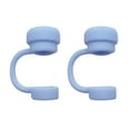 thumbnail image 5 of Pebbuoy 2Pcs Solid Color Straw Cover Food Grade BPA Free Silicone Reusable Dust-proof No Spill 10MM Tumbler Straw Tip Plug Topper Protector Cup Accessories, 5 of 7