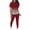 Hot Pink plus size summer outfit set a1, variant on Women Plus Size 2 Piece Short Sleeve Tee and Leggings Set Casual Summer Outfits Elastic Waisted Pants Matching Lounge Sets Solid Basic T Shirt Travel Clothes, Hot Pink 2XL