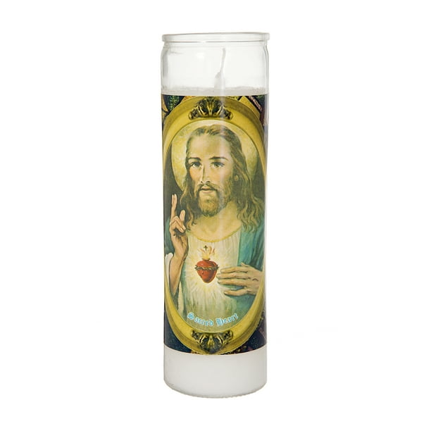 General Wax & Candle Sacred Heart Glass Novena Vigil Candle Walmart