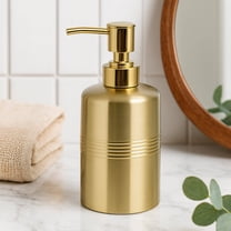 Liquid Soap Dispenser Pump Bottle | Bathroom Vanity & Kitchen Sink,Holds Soap,Lotion & Sanitizer | Gold