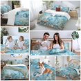 thumbnail image 6 of Coastal Jellyfish Bedding 3 Piece Duvet Cover Set Queen Size, Blue Coral Starfish Abstract Painting Soft Microfiber Comforter Cover with Zipper Closure & Pillowcases, FadeResistant Quilt Cover, 6 of 9