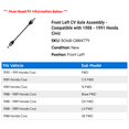 thumbnail image 2 of Front Left CV Axle Assembly - Compatible with 1988 - 1991 Honda Civic 1989 1990, 2 of 2