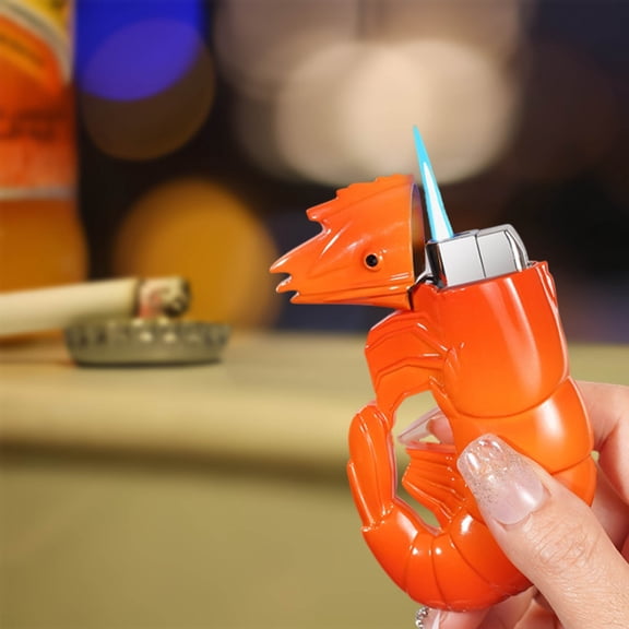 Torch Lighters, Funny Shrimp Lighters, Butane Lighters, Adjustable Jet Flame Torch Lighters, Windproof Butane Refillable Gas Torch Lighter for Candle, Grill, BBQ, Fireworks, Gift for Women Men