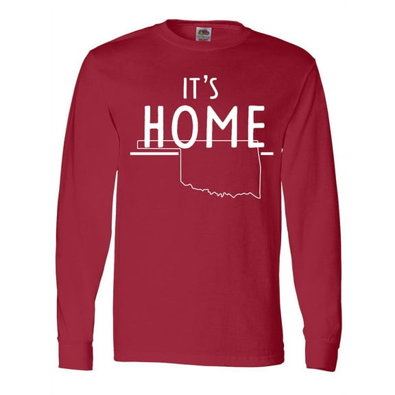 Inktastic It's Home- State of Oklahoma Outline Long Sleeve T-Shirt