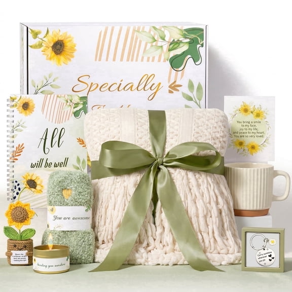 Mothers Day Gifts for Women Self Care Package, 9-Piece Get Well Soon Gift Baskets, Thinking of You Sympathy Spa Gift Set
