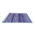 thumbnail image 2 of Ahgly Company Machine Washable Indoor Square Abstract Blue Modern Area Rugs, 5' Square, 2 of 4