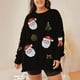 thumbnail image 3 of Sudadera con capucha y parches de purpurina navideña, camiseta vintage, ropa de calle de manga larga ajustada estilo Harajuku, camiseta para mujer, otoño e invierno 2024, 3 of 5