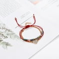 thumbnail image 5 of unids/set Simple moda diamantes de imitación tejido cuerda aleación colgante mujer pulsera conjunto, 5 of 5