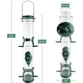 thumbnail image 2 of SNYNUXX Wild Bird Feeders for Outdoors Hanging, Tube Feeder, 6 Feeding Ports, Green - 1 Pack, 2 of 7