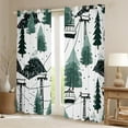 thumbnail image 2 of Manfei Watercolor Tree Curtains Set of 2 (42x63) - Jungle Camping (Teens), 2 of 6