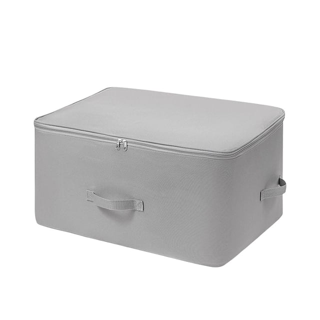 Bolsa de tela para edredón, asas reforzadas con cremallera, cesta para armario, almacenamiento de embalaje de gran capacidad, organizador de Almacenamiento y organización del hogar Estándar/Gris Injueey HA077321-02
