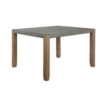 Alaterre Furniture Newport 30"H Faux Concrete and Wood Loft Dining Table