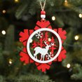 thumbnail image 1 of Fiudx Ofertas y liquidaciones Adornos navideños colgantes de madera con forma de copo de nieve para árbol de Navidad, adornos navideños colgantes para arreglos navideños, 1 of 6