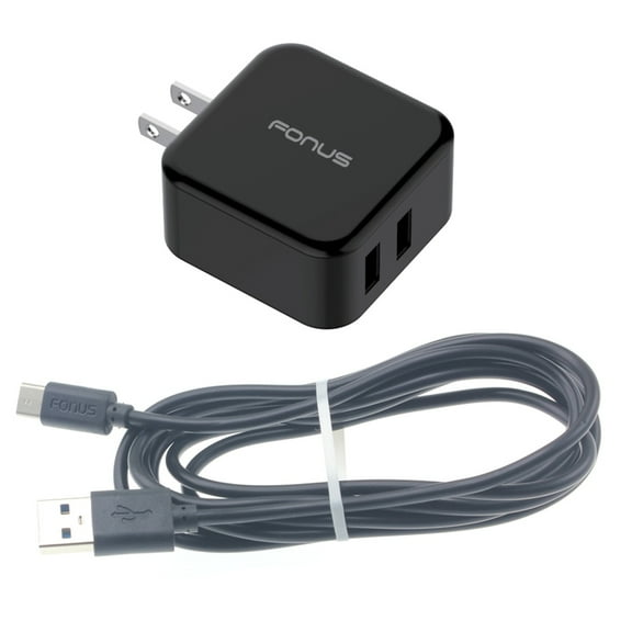 Quick Home Charger for Motorola Moto G Play (2023) Phone - 30W 6ft USB Cable 2-Port USB Power Cord Travel Compatible With Moto G Play (2023)