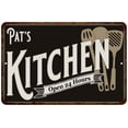 thumbnail image 1 of Pat's Kitchen Sign Metal Wall 8 x 12 Matte Finish Metal 108120019390, 1 of 1