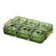 thumbnail image 5 of Plato para refrigerios, bandeja para frutos secos, contenedor, organizador, plato, cuenco para servir nueces dulces, cuencos para servir divididos par 6 cuadrícula verde, 5 of 8