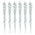 thumbnail image 2 of 1 Set (6 Pieces) of Transparent Icicle Christmas Tree Ornaments 6Pcs Ice Icicle Ornaments Set Snowflake Teardrop & Pendant for Christmas Tree Decor, 2 of 7