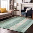 thumbnail image 7 of Addison Rugs Mayfield Premium Machine Washable Transitional Stripes Seafoam Rectangle Rug, 5' X 7'6" Machine Washable Transitional Stripes Seafoam Oversized Sherpa Throw Blanket, 7 of 7