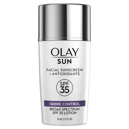 Olay Sun Face Sunscreen + Shine Control, SPF 35, 1.3 fl (Best Face Sunscreen Without Chemicals)