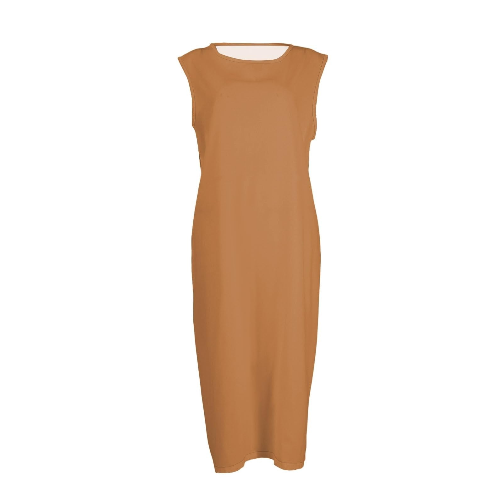 YANGXINX Womens Summer Dresses 2026 Linen Solid Color Sleeveless Round Neck Casual Shirts Dress with Pockets Comfortable Flowy Tunic Clothes