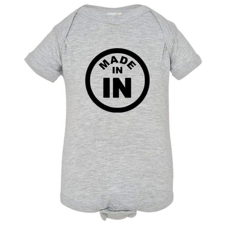 

PleaseMeTees™ Baby From Born Made In Indiana In Logo Label Tag HQ Jumper