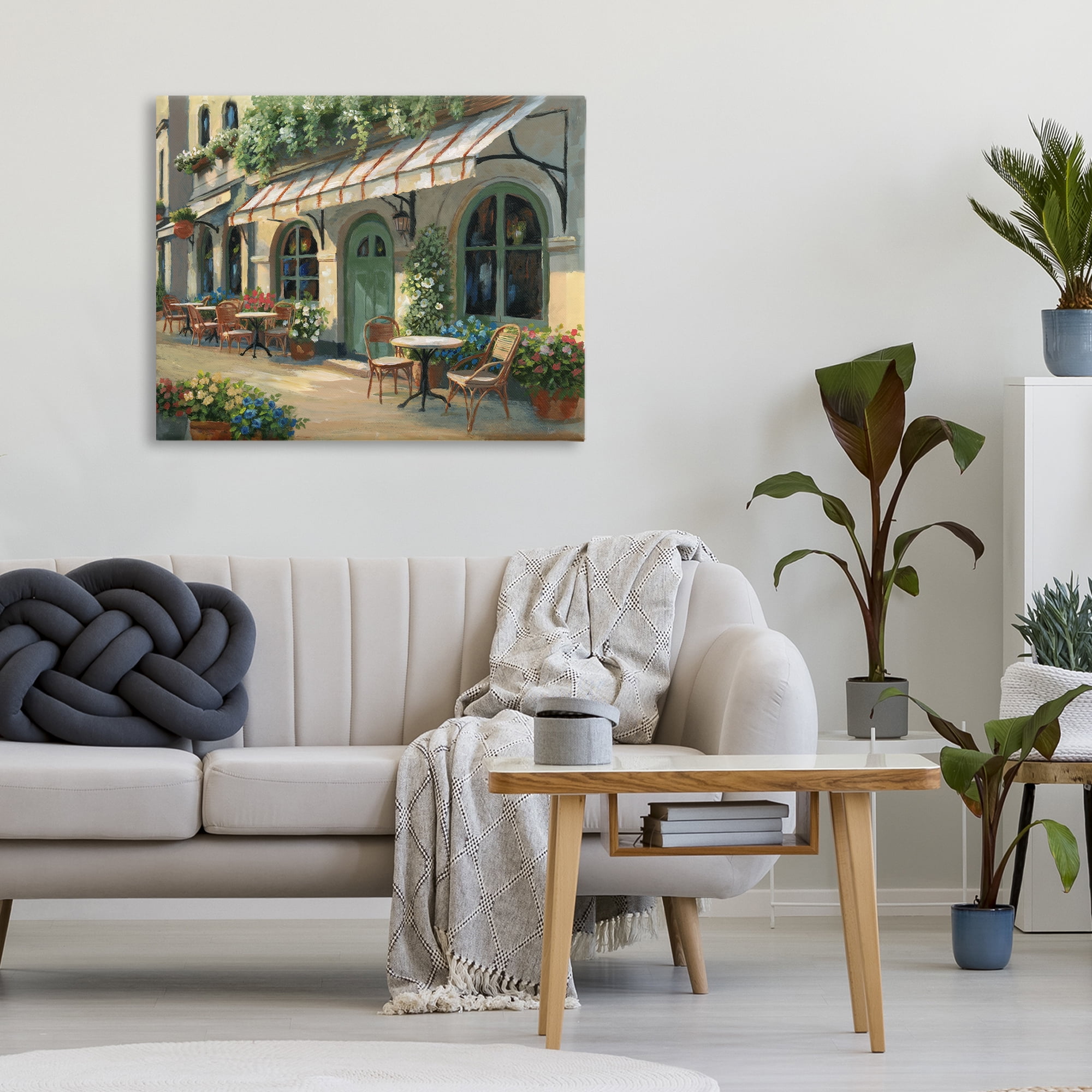 Stupell Industries Cozy Cafe Sunlit Patio Canvas Wall Art, design by Nan