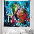 thumbnail image 1 of Modern Art Tapestry, Abstract Painting Formless Sky and Hues Colorful Contemporary Design, Fabric Wall Hanging Decor for Bedroom Living Room Dorm, 5 Sizes, Sea Blue Multicolor, by Ambesonne, 1 of 1