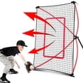 thumbnail image 1 of NET PLAYZ PitchBack Portable Baseball Rebound Net, 5ft x 3ft, Quick Set Up, Lightweight, Multi Angle Adjustment, Baseball Training Net, Suitable for Throwing, Pitching & Fielding, Black, 1 of 4