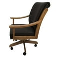thumbnail image 2 of Swivel Wood Dining Caster Chair Casa in Dark Brown Fabric - CT Frame, 2 of 2