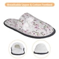 thumbnail image 3 of KLL Orchids Flowers Slippers for Women Men House Slip on Indoor Outdoor Bedroom Furry Fleece Lined Ladies Comfy Anti-Skid Rubber Hard Sole-Medium, 3 of 8