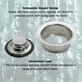 thumbnail image 3 of Westbrass Kitchen Sink Waste Disposal Drain Flange and Stopper, Polished Nickel, 3 of 10