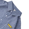 thumbnail image 4 of Camisa a rayas para hombre, camisas informales de moda de media manga con botones para hombre para verano, 4 of 8