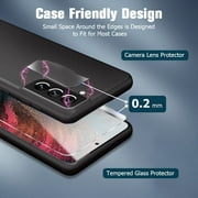 [2+2 Pack] Galaxy S21 Screen Camera Protector, 9H Tempered Glass Scratch Resistant, Ultrasonic Fingerprint Support, for Samsung 5G 6.2 Inch Protector