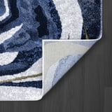 Abani Regal Collection Contemporary 4' x 6' Agate Stone Blue Grey Area ...