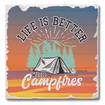 Thirstystone Campfires 4-Pack Tumbled Tile Stone Coasters