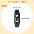 thumbnail image 3 of Uxcell 10PCS Botones de Madera Toggle, 1.2x0.4in Botones Ovalados de Forma Natural con 2 Agujeros [Negro], 3 of 6