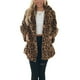 thumbnail image 5 of Pelaje de Peluche, Midi Poliéster Girando El Cuello Leopardo Instintinomio Chaqueta de Felpa Para Comar, 5 of 7