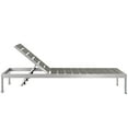thumbnail image 2 of Silver Gray Shore Outdoor Patio Aluminum Chaise EEI-2247-SLV-GRY, 2 of 4