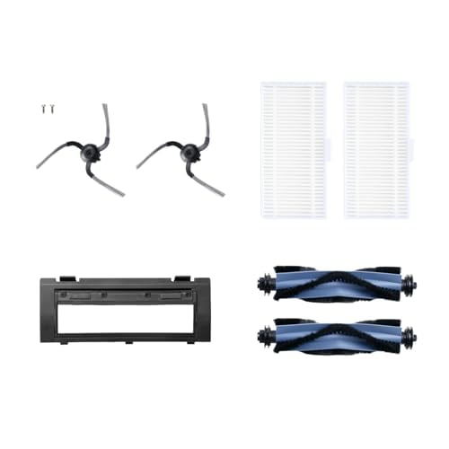 Kit de accesorios de repuesto eufy RoboVac (2 cepillos laterales + 2 juegos de filtros + cepillo giratorio + protector de cepillo) Compatible con autovaciado C10.