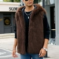 thumbnail image 4 of Men Faux Fur Vest Jackets Faux Fur Vest Coat Stand Collar Sleeveless Open Front Cardigan Fuzzy Coats Fluffy Outerwear with Pockets, 4 of 6